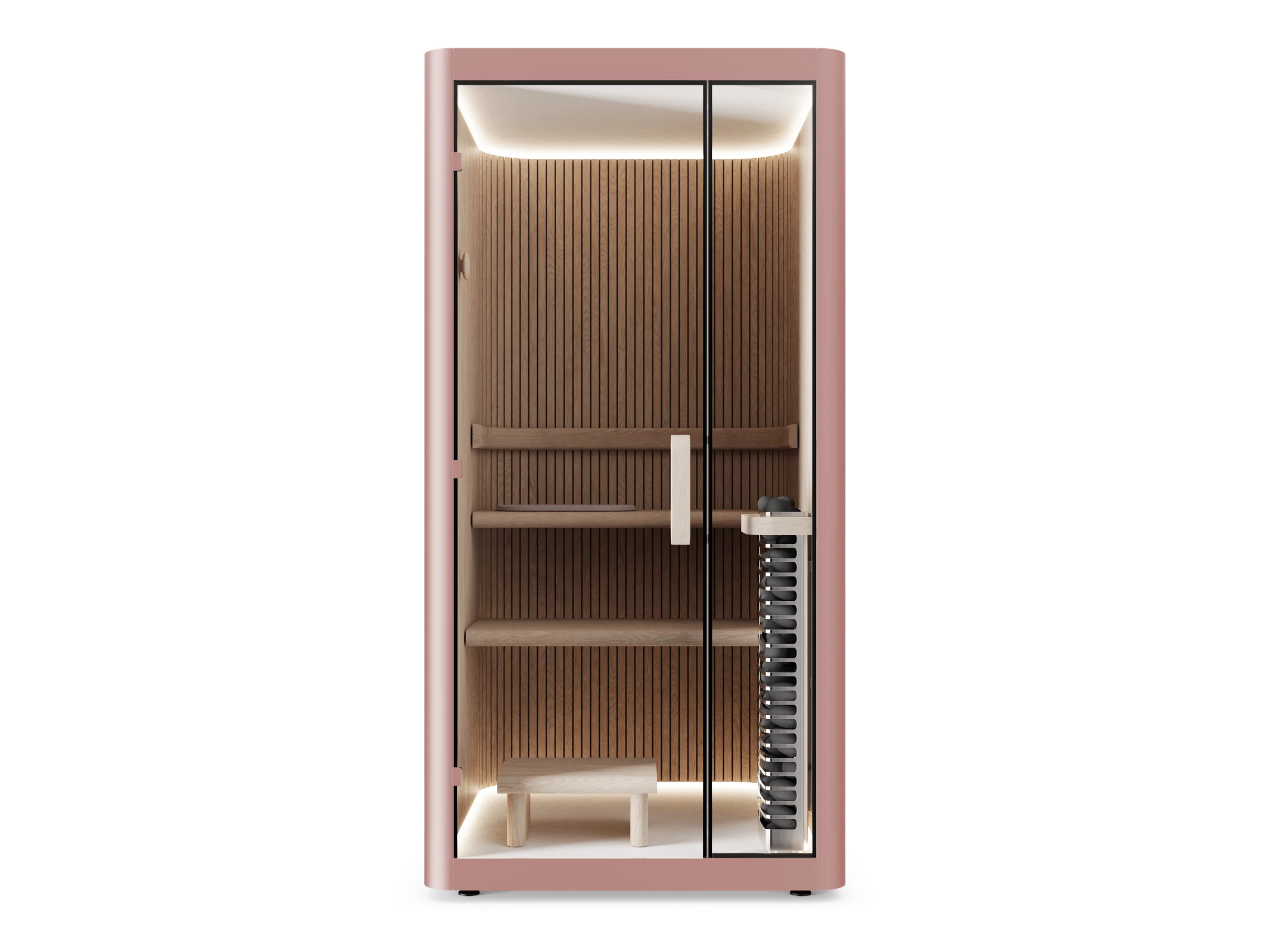 Haven Sauna exterior in Dusk Rose