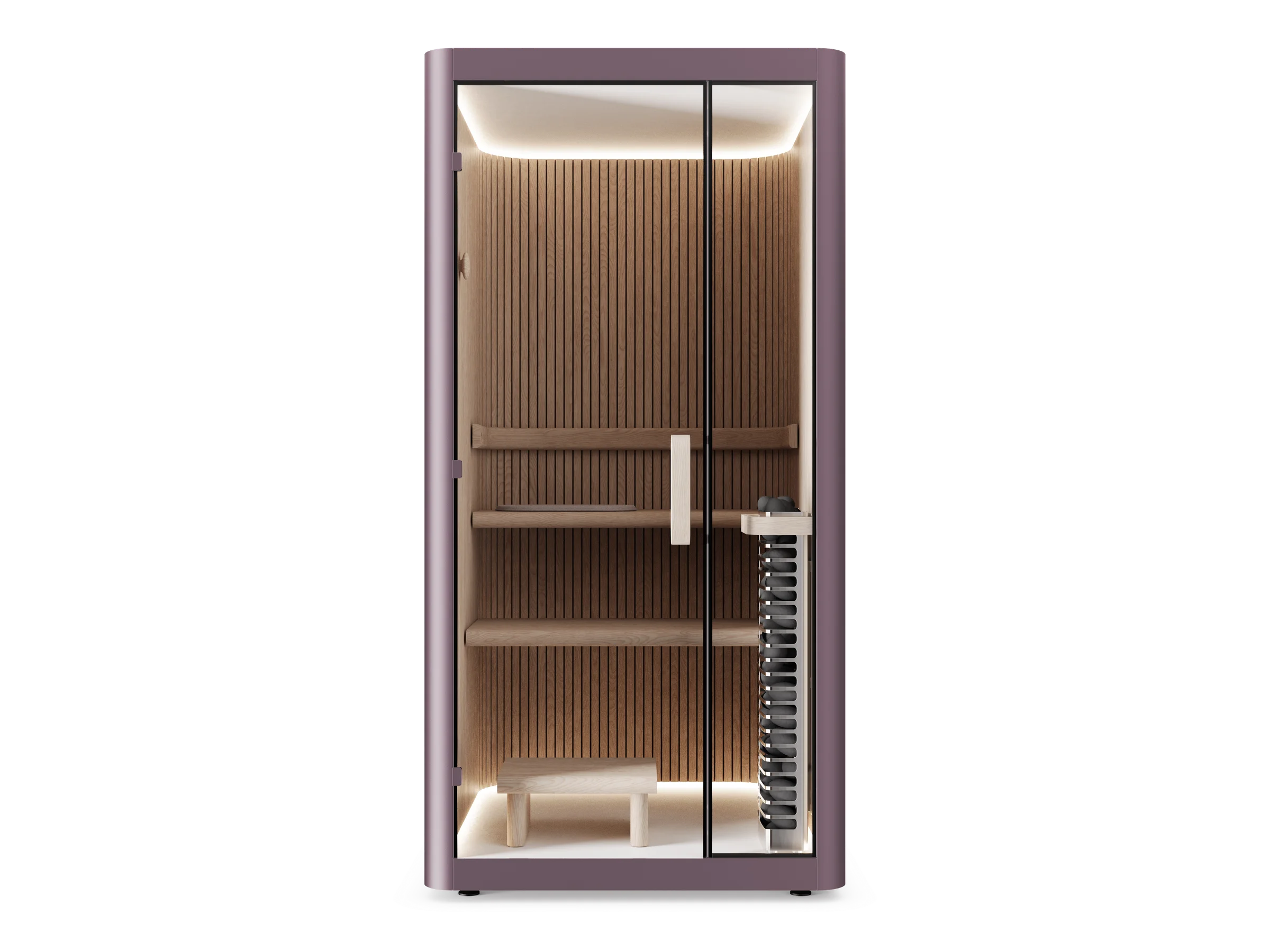 Haven Sauna exterior in Purple